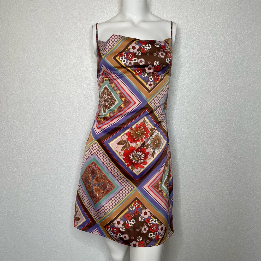 Urban Outfitters Slip Dress Womens Small Mini Mallory Cowl Neck Cocktail